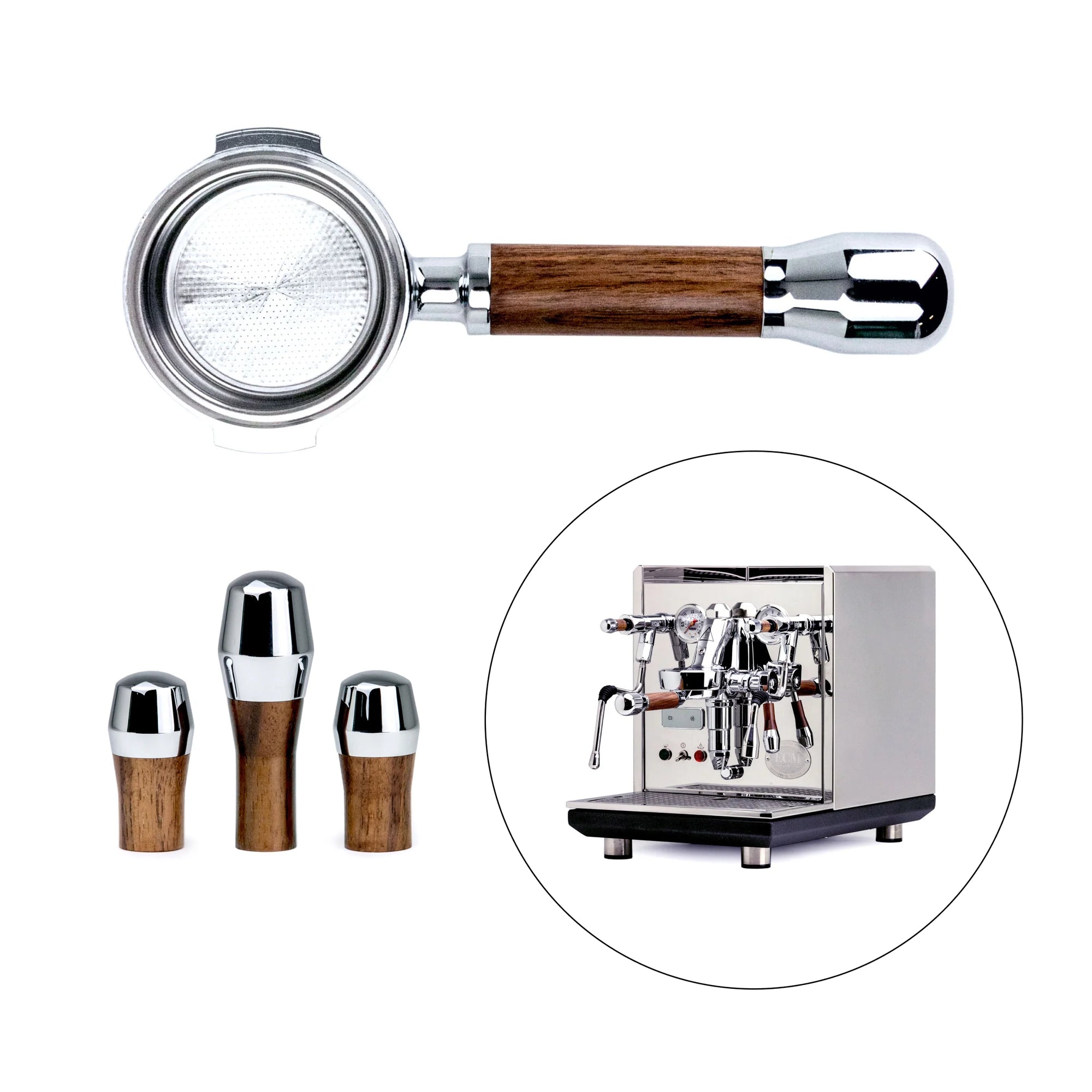 Espresso Machine Wood Touch Points